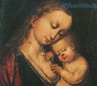 foto quadro Madonna col bambino dormiente