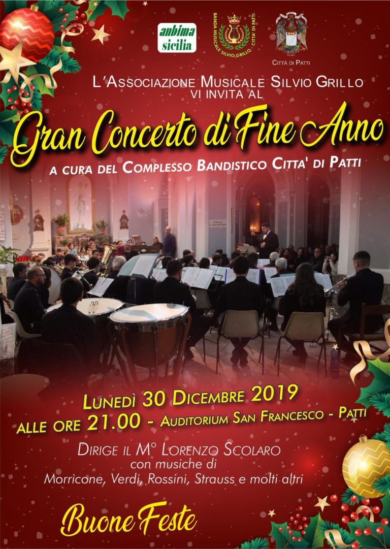 Patti, “Gran Concerto di fine anno” nell’auditorium di San Francesco