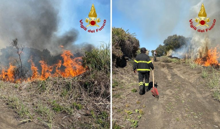 Vulcano, dà fuoco a sterpaglie e causa vasto incendio: denunciato 71enne