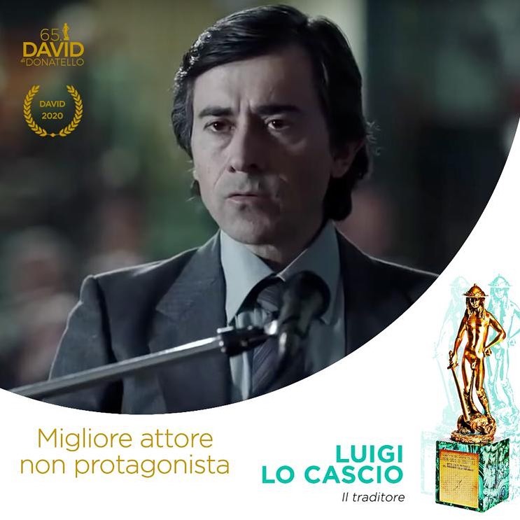 Luigi Lo Cascio vince il David di Donatello come miglior attore non protagonista per “Il Traditore”