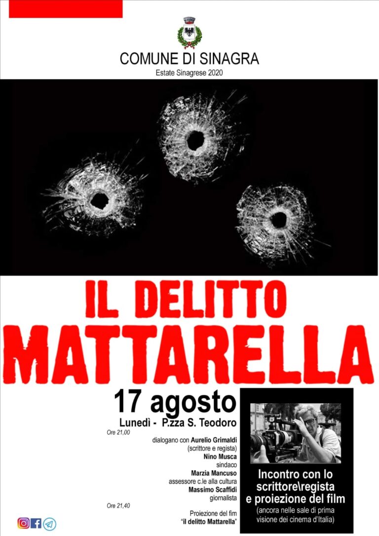 Sinagra, stasera la proiezione del film “Il delitto Mattarella”. Presente il regista Aurelio Grimaldi