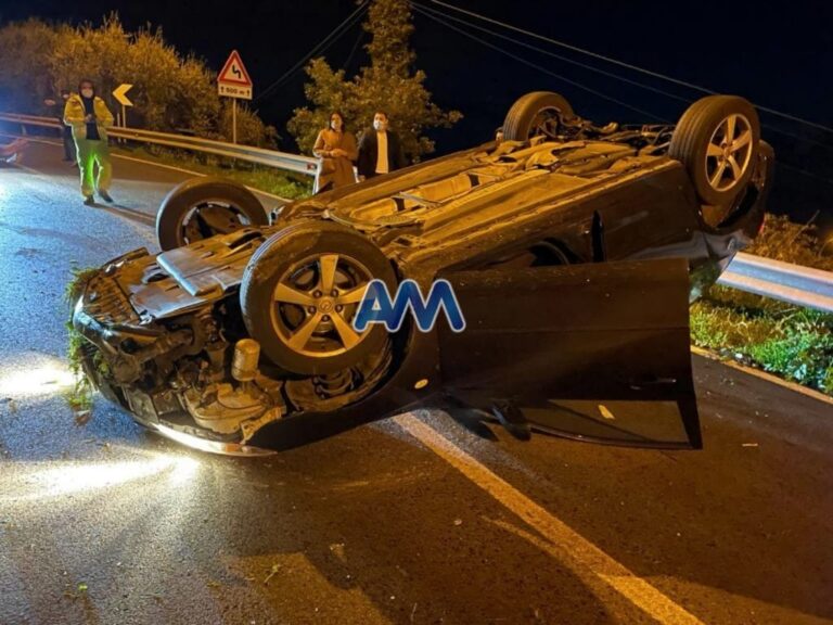 Naso – Auto si ribalta sulla 116, in contrada Maina. Ferito l’uomo di Capo d’Orlando che era alla guida