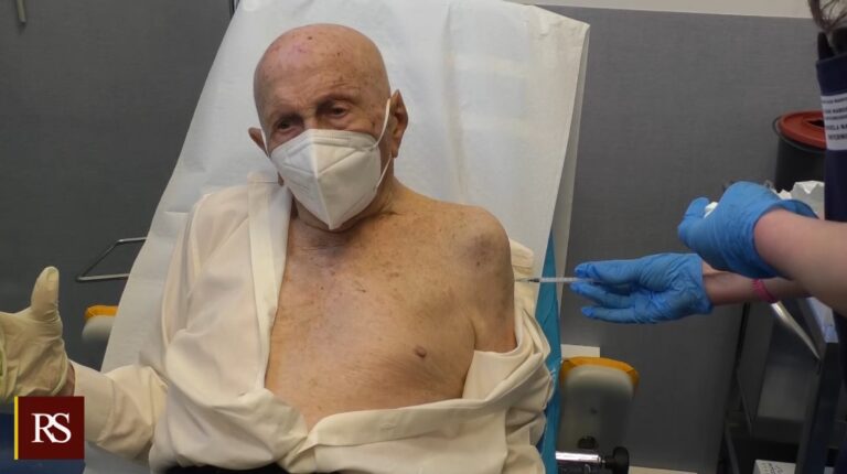 Covid – Al Policlinico di Catania il vaccinato più anziano: Antonio di 105 anni