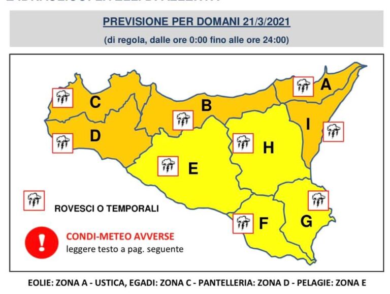 Meteo – Allerta arancione anche domenica in Sicilia