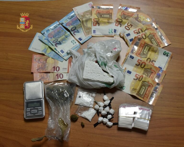  Milazzo – Polizia arresta pusher 56enne: sequestrati 180 grammi di cocaina