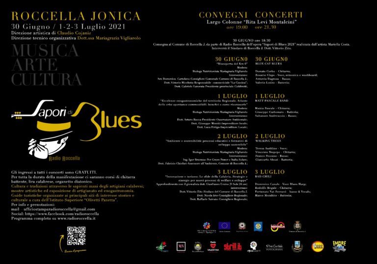 “Sapori di Blues”, dal 30 giugno al 3 luglio a Roccella Jonica