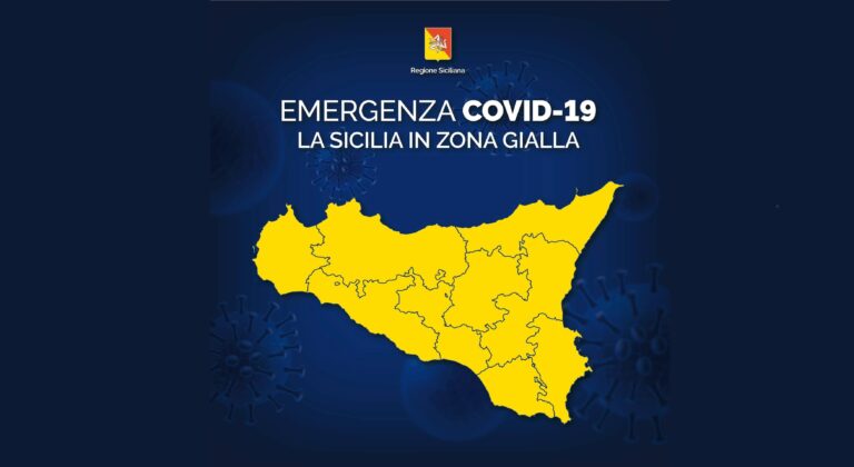 Ufficiale – Sicilia in zona gialla da lunedì 30 agosto. Ecco cosa cambia
