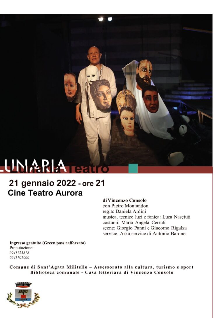 Sant’Agata Militello celebra Vincenzo Consolo con lo spettacolo teatrale “Lunaria”