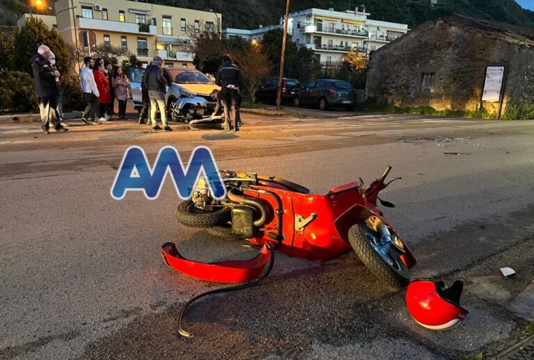 Capo d’Orlando – Scontro tra scooter e auto sulla Via Consolare Antica, ferito un giovane