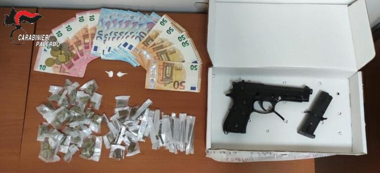 Palermo, droga e una pistola sequestrati nel quartiere “Zen”. 4 arresti