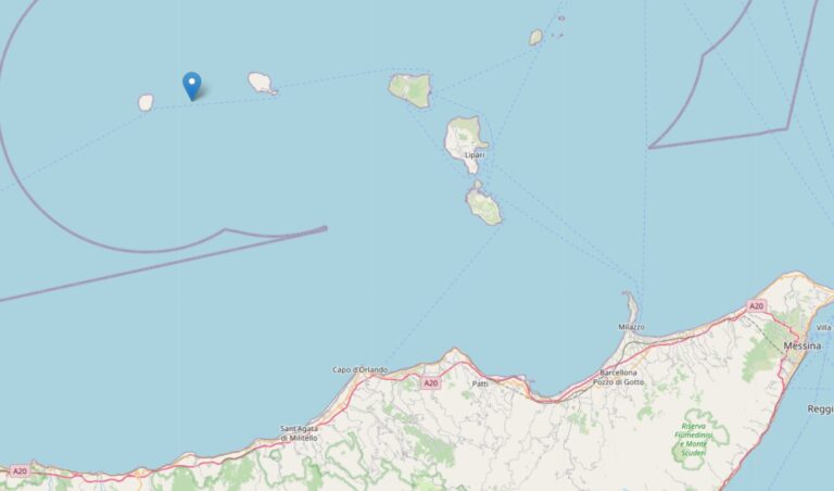 Trema la terra alle Eolie: terremoto di magnitudo 3.8 tra Alicudi e Filicudi