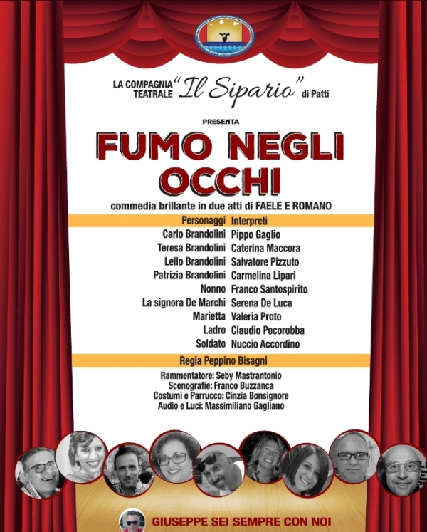 Gioiosa Marea: debutto a “Villa Ridente” della compagnia “Il Sipario” con la commedia “Fumo negli occhi”