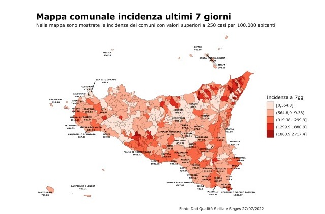 Covid, bollettino settimanale in Sicilia: contagi in diminuzione, in calo le quarte dosi di vaccino (-21%)