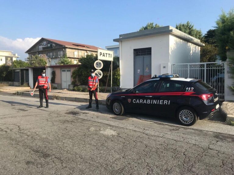 Patti – Controlli dei Carabinieri: due uomini denunciati per furto, due per guida sotto effetto d’alcol e stupefacenti