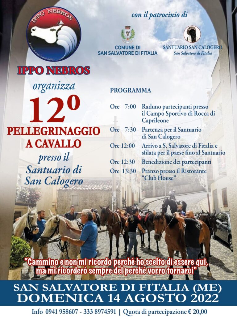 S.Salvatore di Fitalia, domani il “12° Pellegrinaggio a Cavallo”
