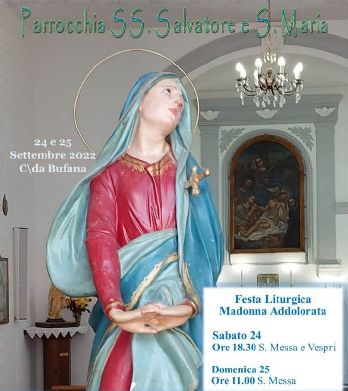 San Salvatore di Fitalia: la festa liturgica della Madonna Addolorata