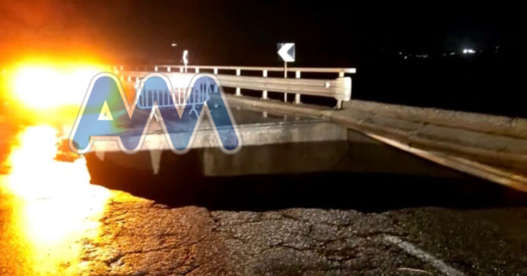 Terme Vigliatore, voragine su una tratto del ponte in contrada Canotta. Infrastruttura chiusa al transito. Famiglie isolate in c.da Rosa