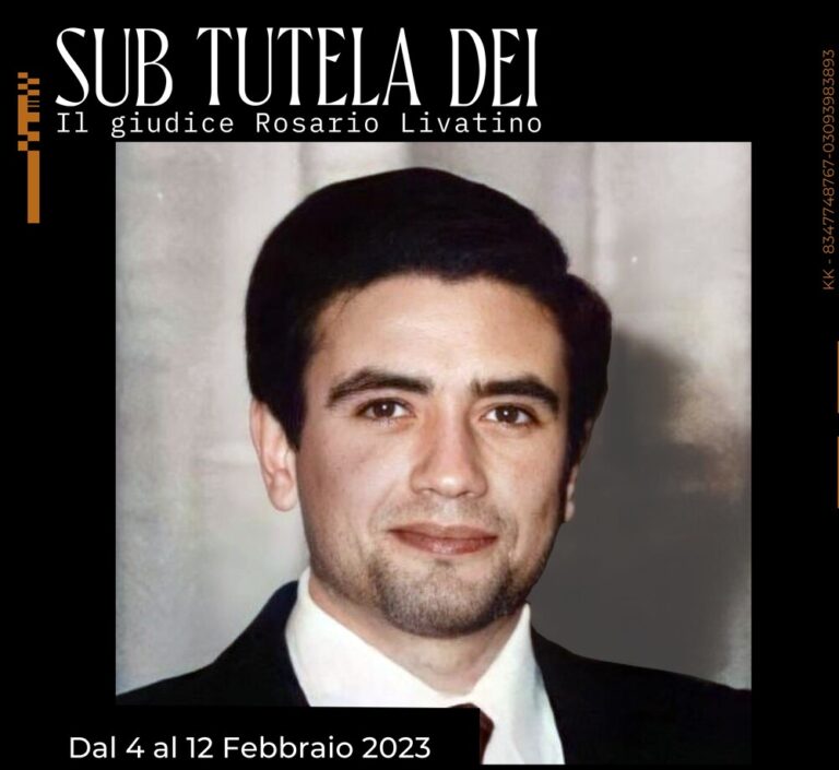 “Sub Tutela Dei” la mostra dedicata al giudice Rosario Livatino a Patti dal 4 al 12 febbraio