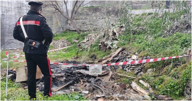 Brucia rifiuti pericolosi, 70enne denunciato dai Carabinieri nel messinese