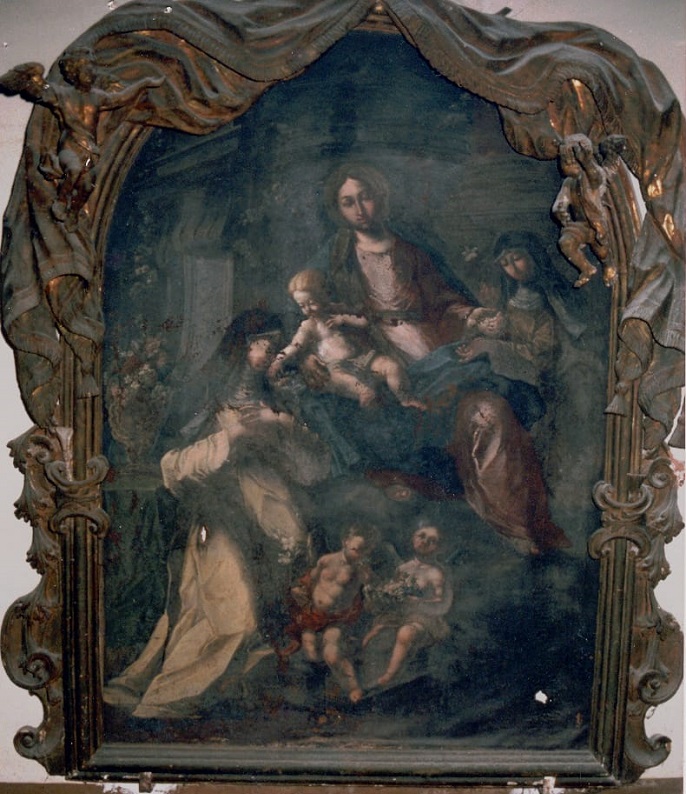 Patti: “Salvate dal degrado il dipinto della Madonna col Bambino tra le Sante Rosa da Lima e Caterina da Siena!”