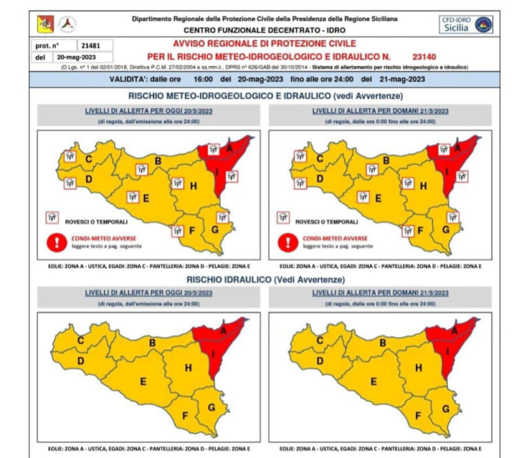 Nuova allerta meteo, massima attenzione a Messina e zona ionica. Nel resto della provincia livello arancione