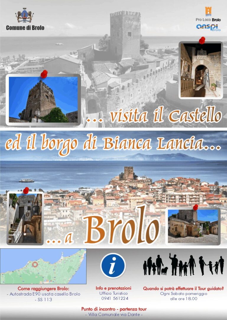 Brolo, visite guidate gratuite al borgo e al castello e il lancio del brand “Borgo di Bianca Lancia”