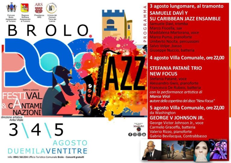 Tutto pronto a Brolo per il Doc Festival: tre serate all’insegna del jazz dal 3 al 5 agosto