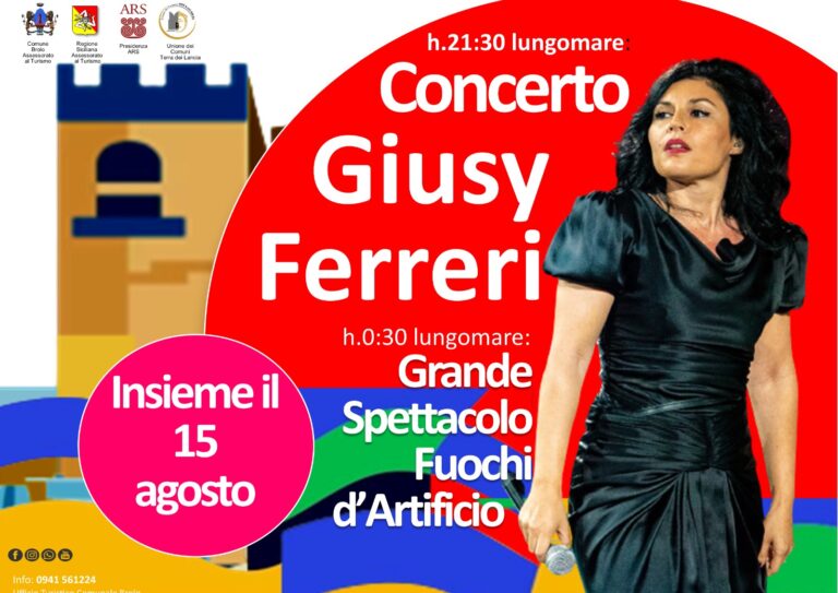 Brolo – Tutto pronto per il concerto di Giusy Ferreri a Ferragosto