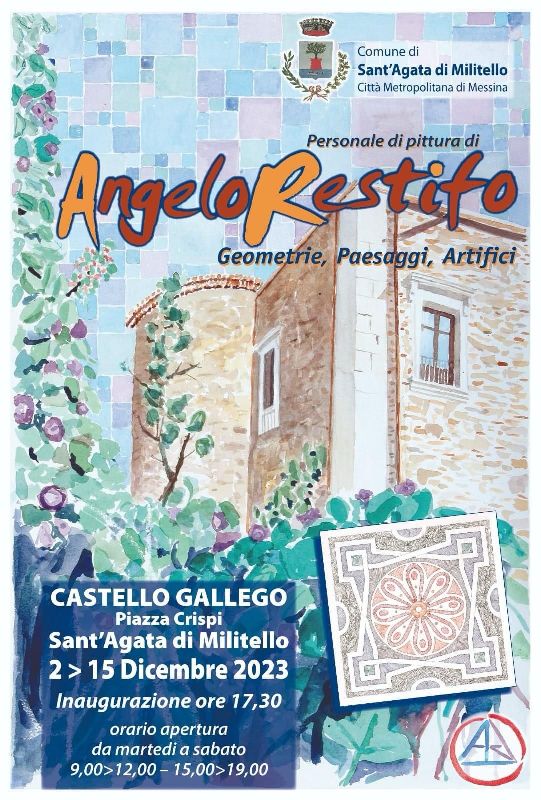 Sant’Agata Militello: dal 2 dicembre la personale di pittura di Angelo Restifo