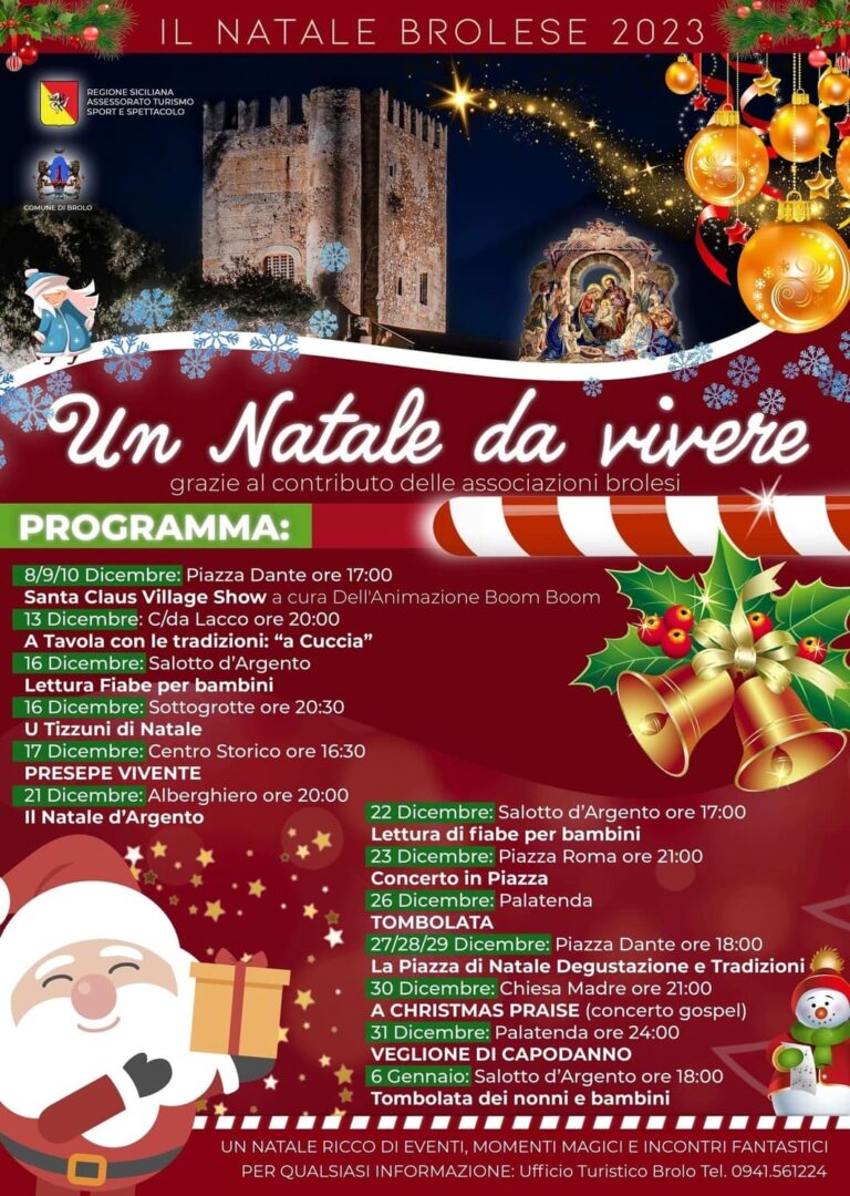 Un Natale Incantato a Brolo: Eventi, Tradizioni e Magia – Il calendario