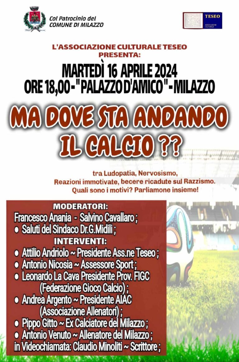 Milazzo: Interessante convegno sul gioco del pallone