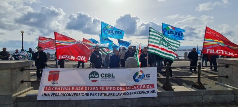 San Filippo del Mela, la protesta dei lavoratori della centrale A2A arriva in Prefettura