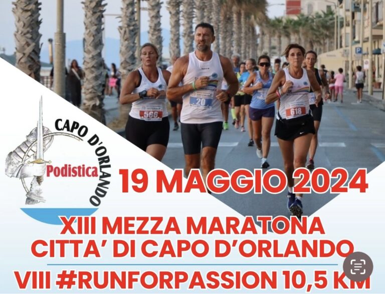 Capo d’Orlando – Domenica 19 maggio si correrà la “Mezza Maratona”