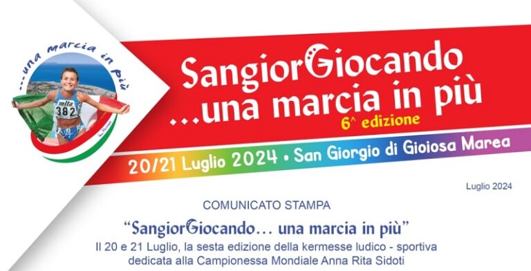 Sesta edizione di “SangiorGiocando….una marcia in più” dedicata alla campionessa mondiale Anna Rita Sidoti