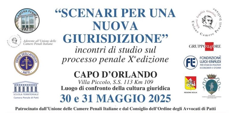 Capo d’Orlando:  la X° edizione del convegno di Villa Piccolo sui temi della giustizia