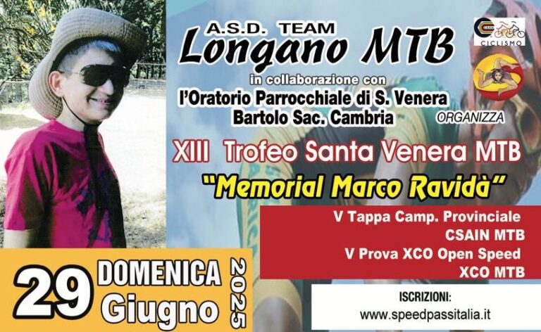 Barcellona Pozzo di Gotto: Domenica mattina il XIII° Trofeo Santa Venera MTB – Memorial Marco Ravidà”