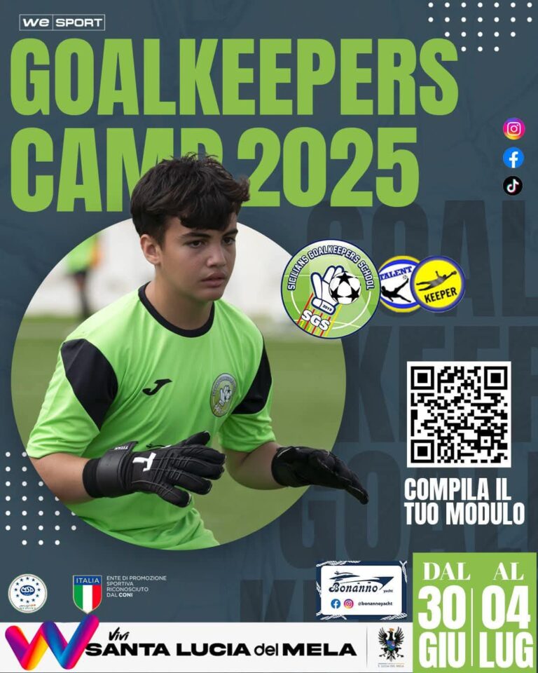 Santa Lucia del Mela: Dal 30 giugno al 4 luglio ritorna il “Goalkeepers Camp”