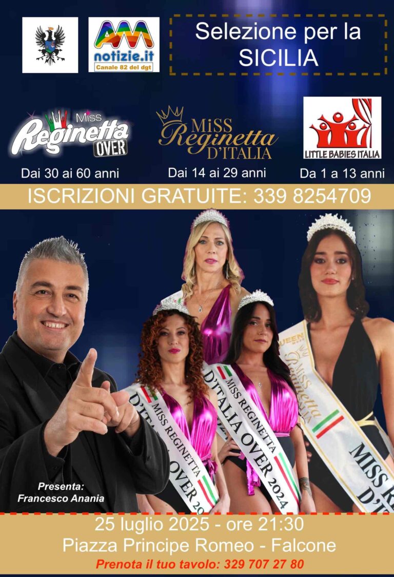 A Falcone la tappa di Miss Reginetta d’Italia – video