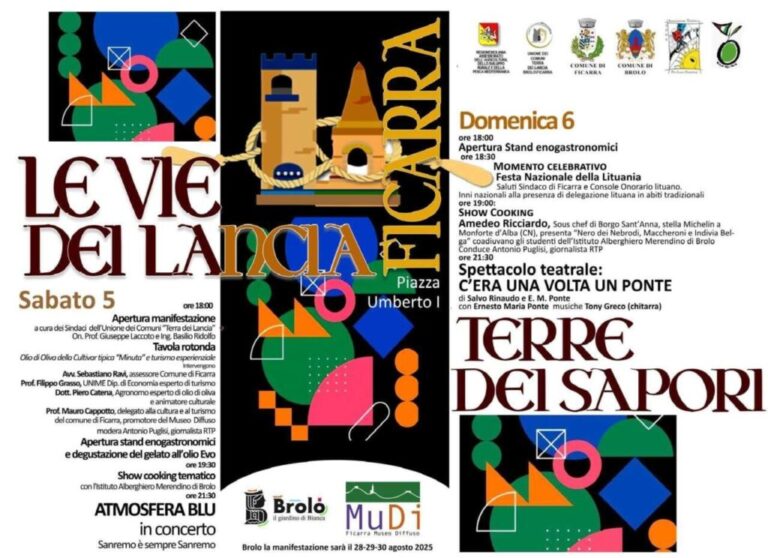 Ficarra: torna anche quest’anno “Le Vie dei Lancia – Terre dei Sapori”. Appuntamento il 5 e 6 luglio