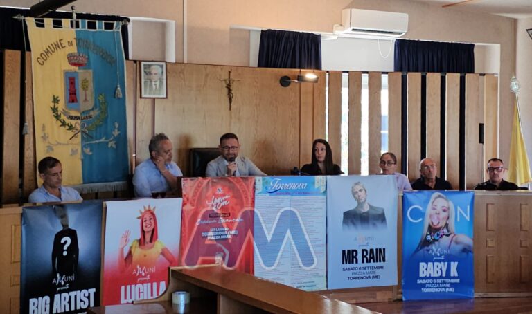 Torrenova, presentato il programma di Amunì 2025: doppietta sabato 6 settembre con Mr.Rain e Baby K e domenica 7 con Lucilla e Luk3. Big a sorpresa il 5