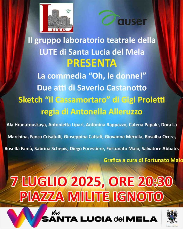 Santa Lucia del Mela: Stasera tutti in piazza con il teatro della LUTE, si parlerà di femminismo