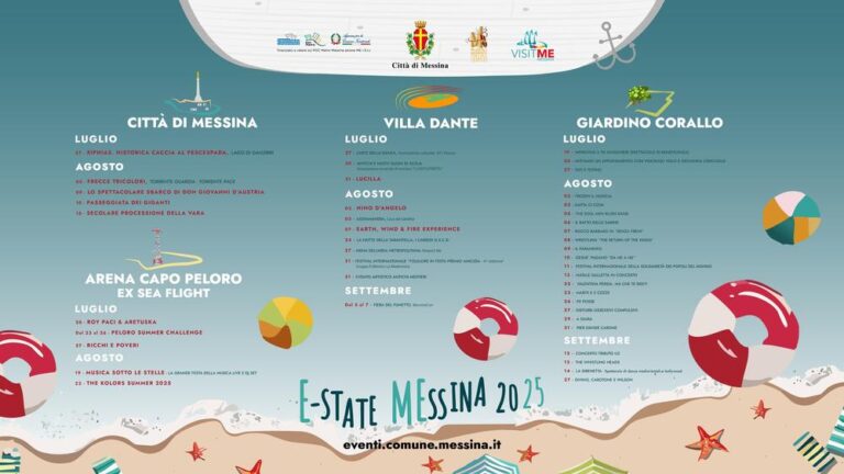 Messina: “E-state Messina 2025”, un cartellone ricco di eventi a favore della comunità messinese