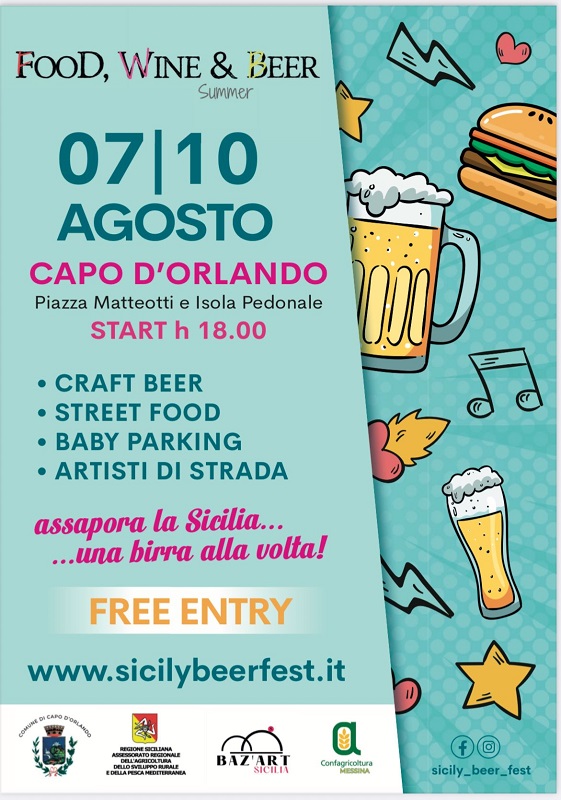 Capo d’Orlando: “Food, Wine e Beer”, cibo di strada e birra artigianale tra piazza Matteotti e l’isola pedonale
