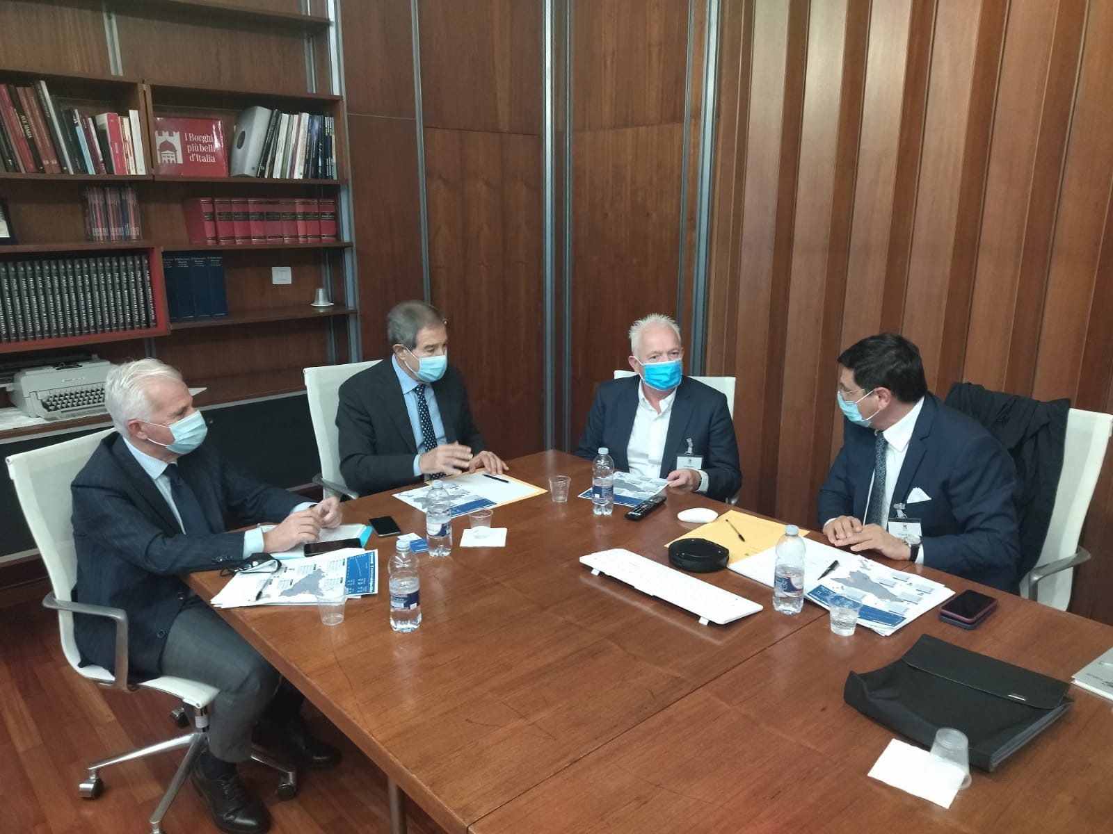 Nella foto, da sx: Bellomo, Musumeci, Wilson e Ombra