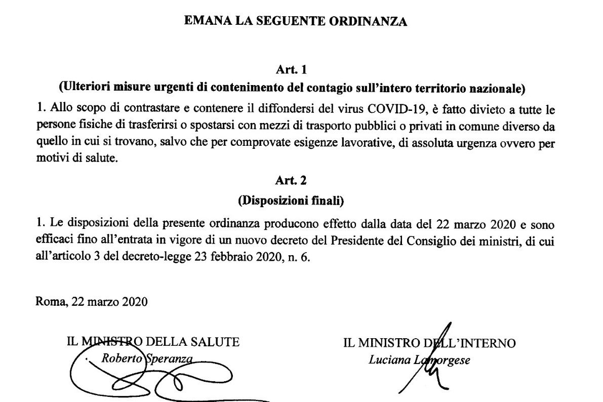 ordinanza