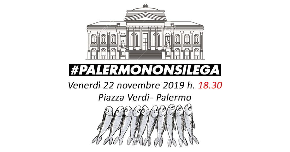 Le sardine a Palermo il 22 novembre